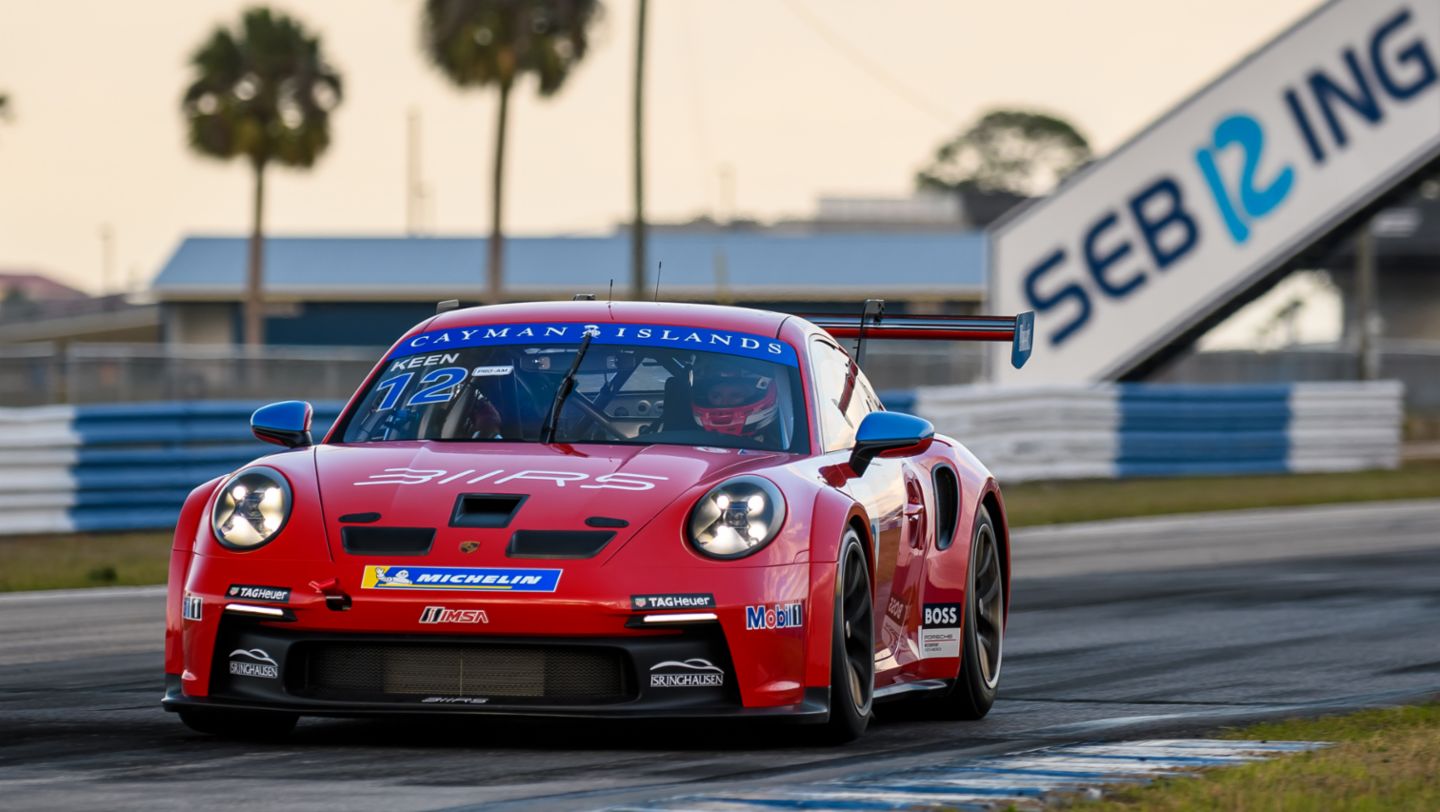 Porsche 911 GT3 Cup, No. 12 311RS Motorsports, Leh Keen, Porsche Carrera Cup North America Pre-Season Testing, Sebring International Raceway, 2022, PCNA